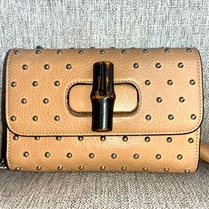 Studded Gucci Bag with Bamboo Closure